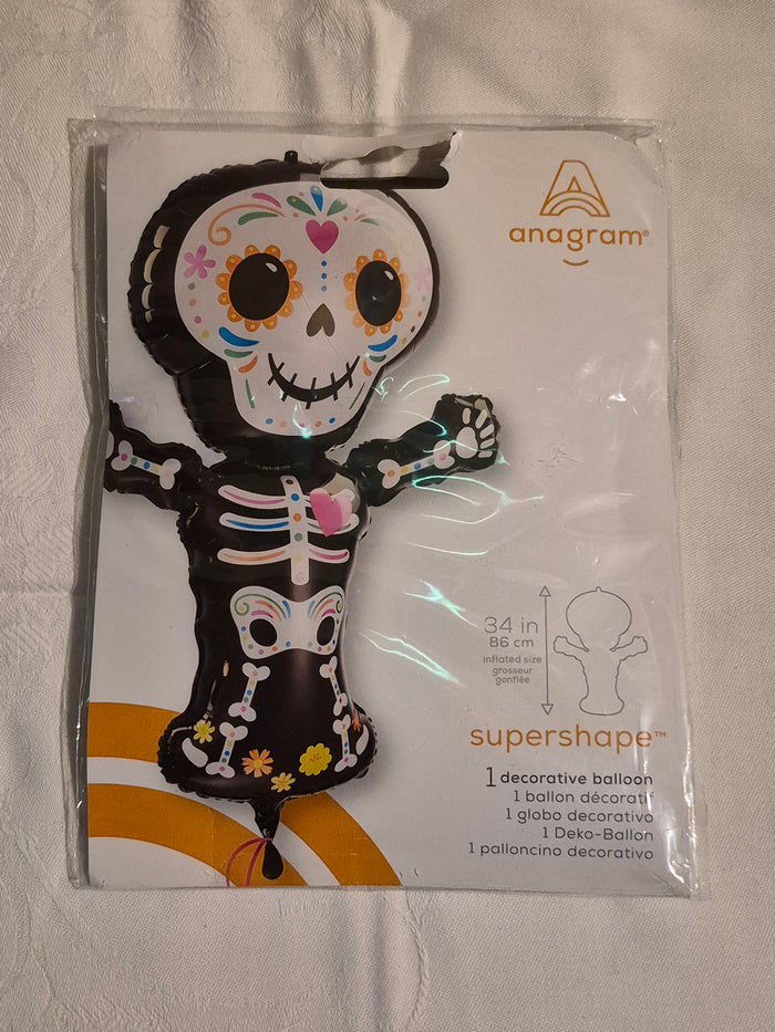 Folieballon Halloween Skelet