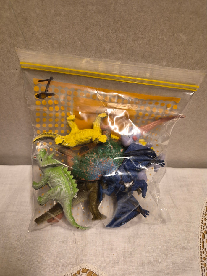 Zak met dinosaurus speelfiguren set 1