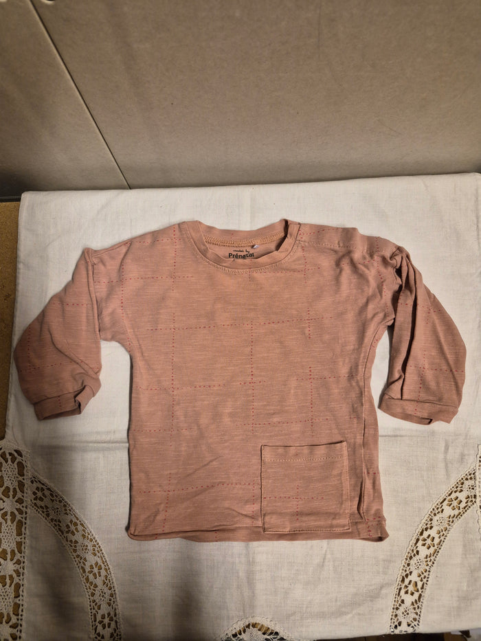 Baby meisjes truitje oudroze lange mouw maat 68