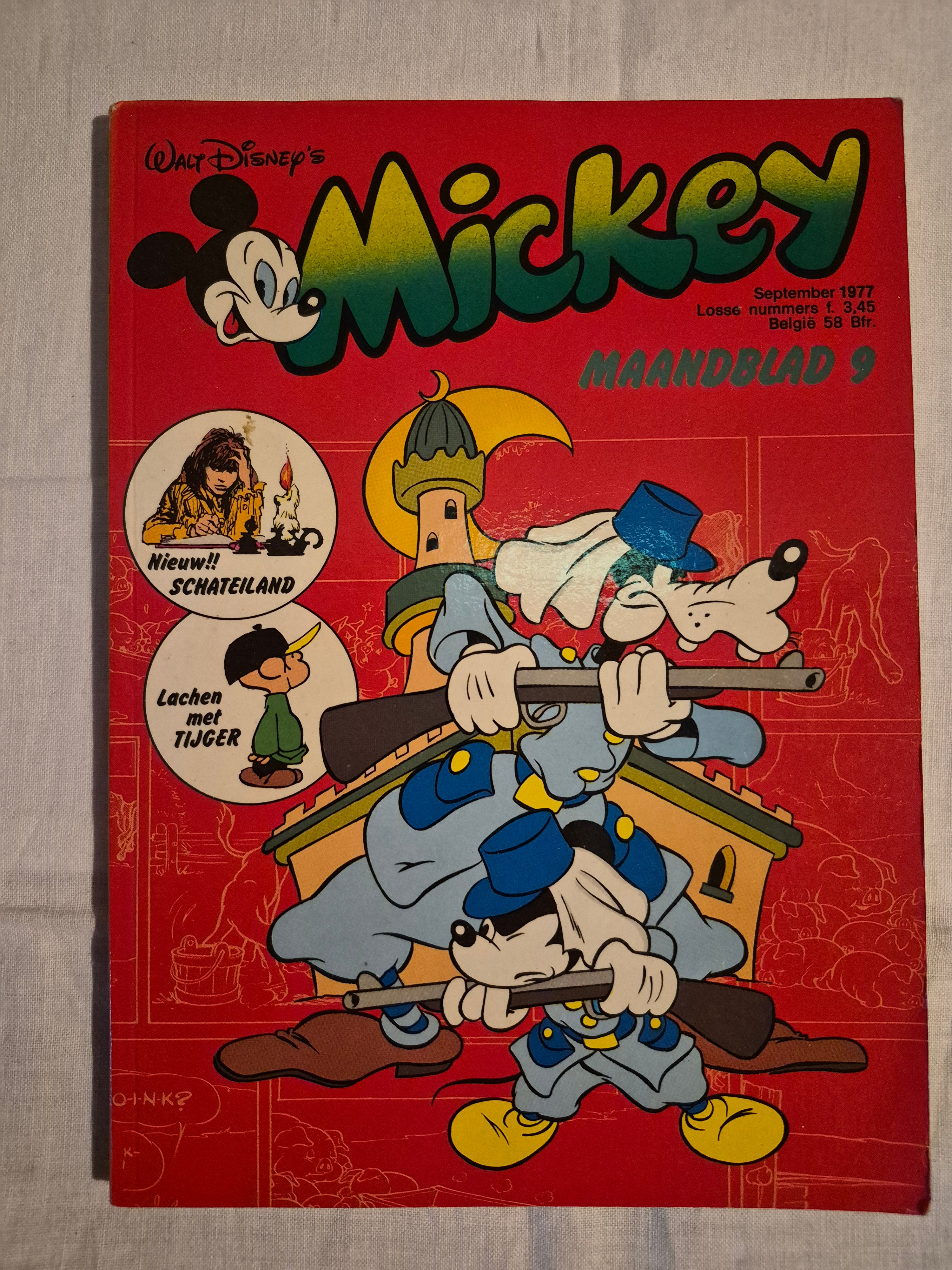Disney mickey maandblad nr 9 jaartal 1977