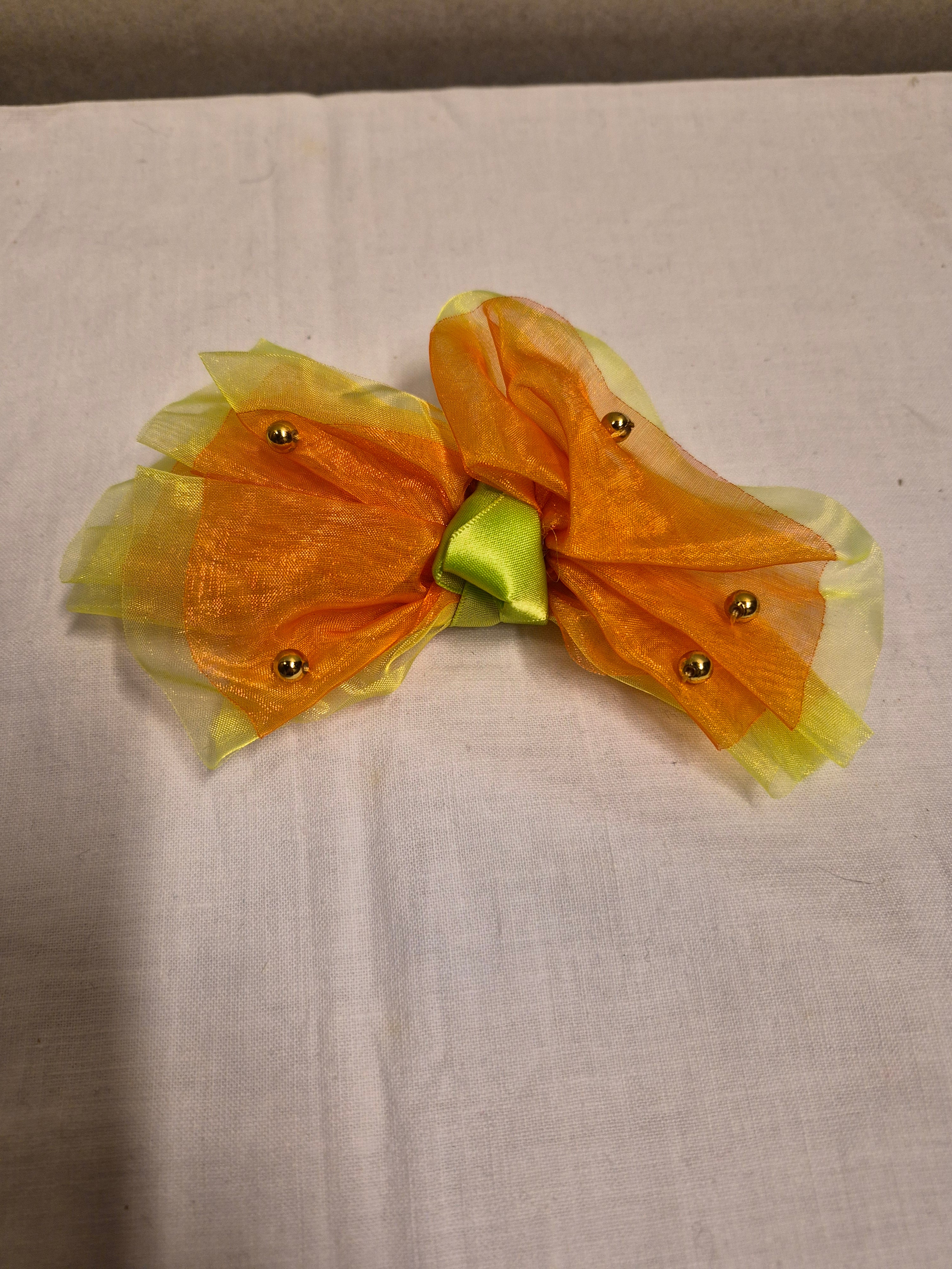 Haarstrik oranje/geel