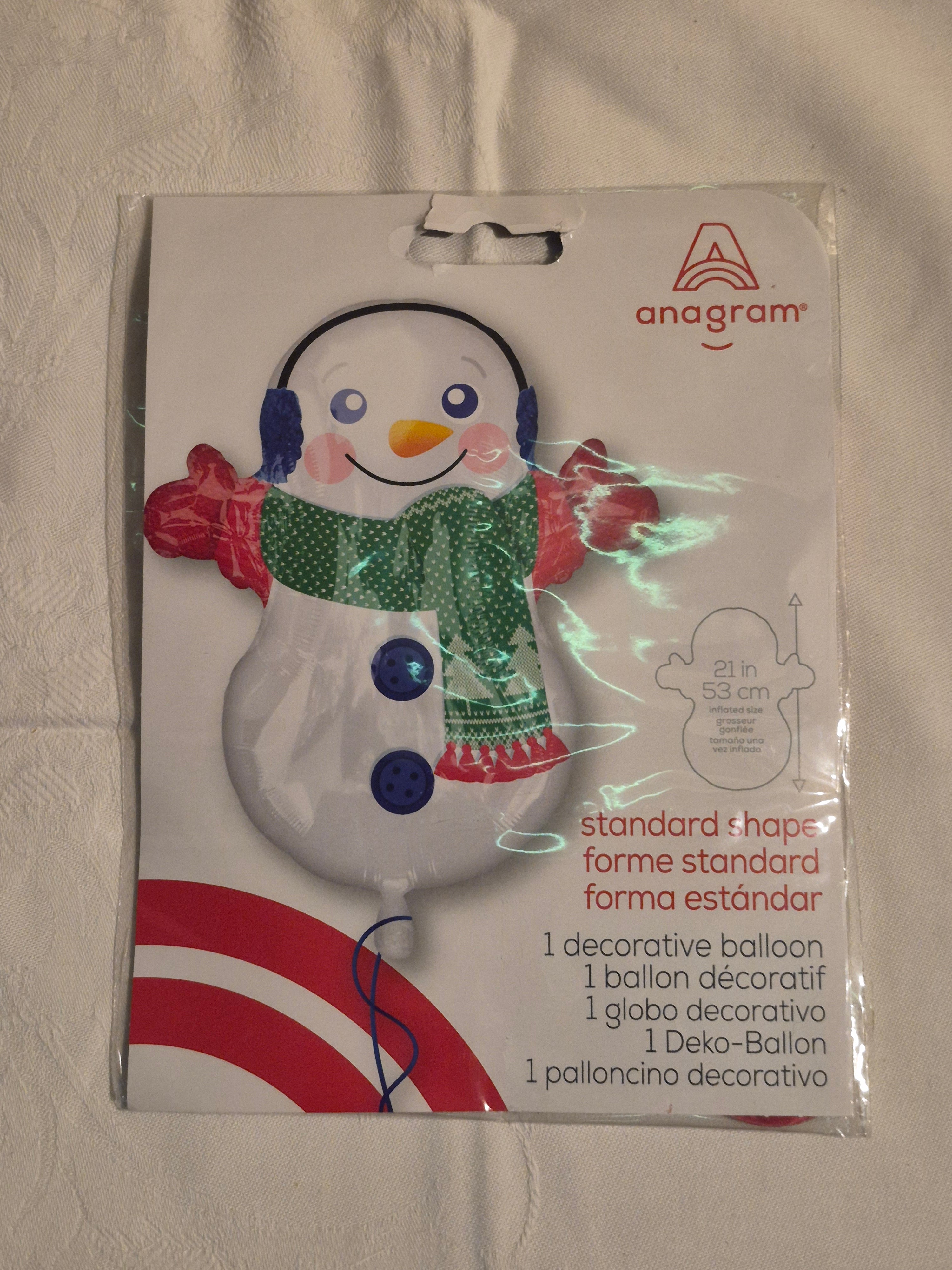 Folieballon kerst sneeuwpop