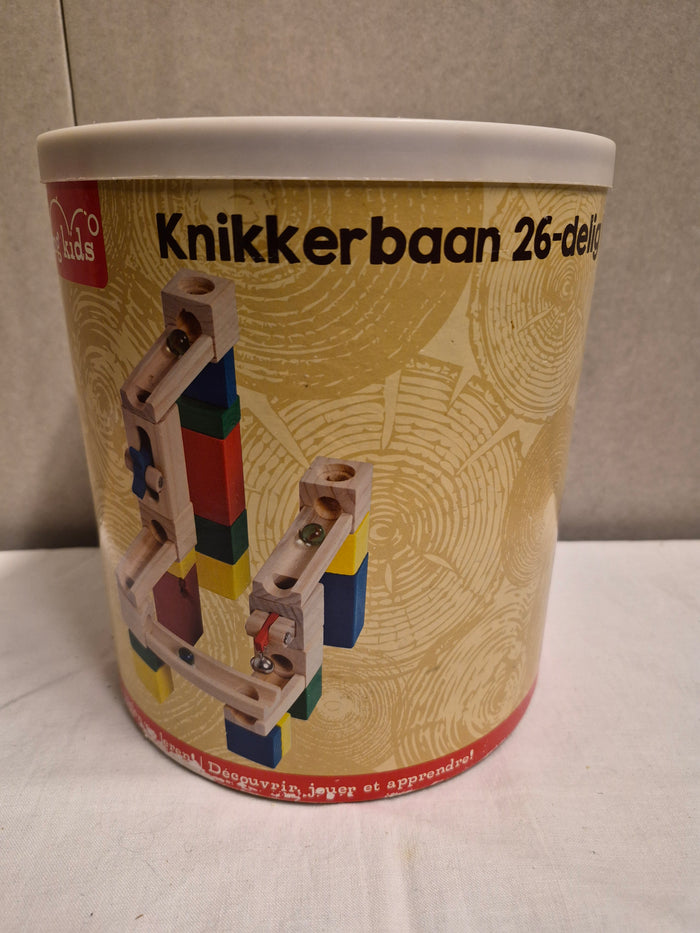 Houten knikkerbaan 26 delig bouwspeelgoed