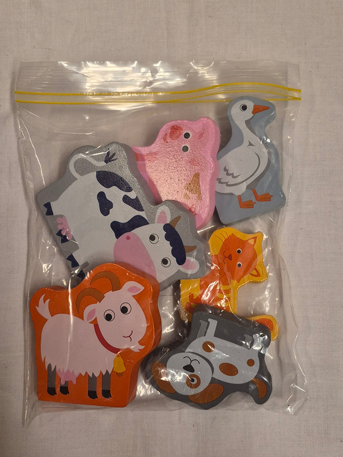 Set baby dieren blokjes zacht speelgoed