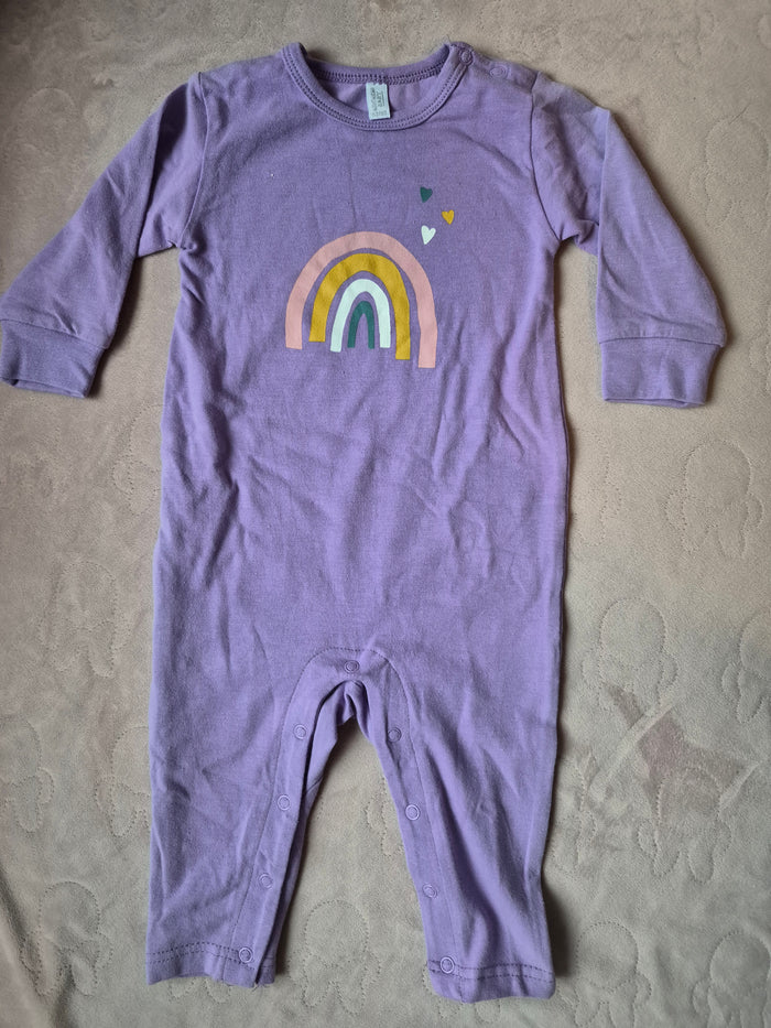 Boxpakje paars en regenboog maat 62/68