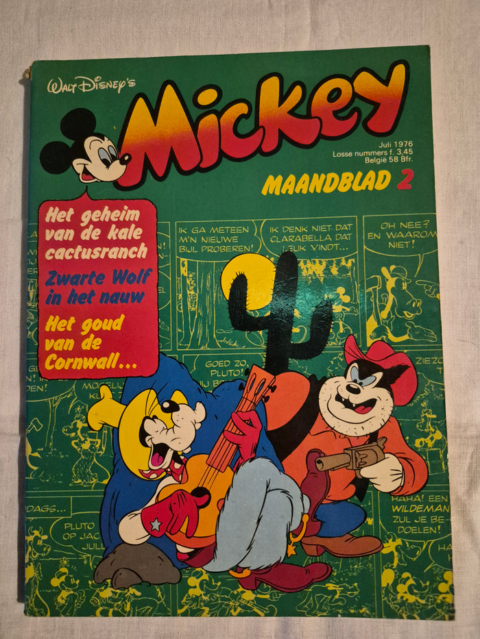 Disney mickey maandblad nr 2 jaartal 1976
