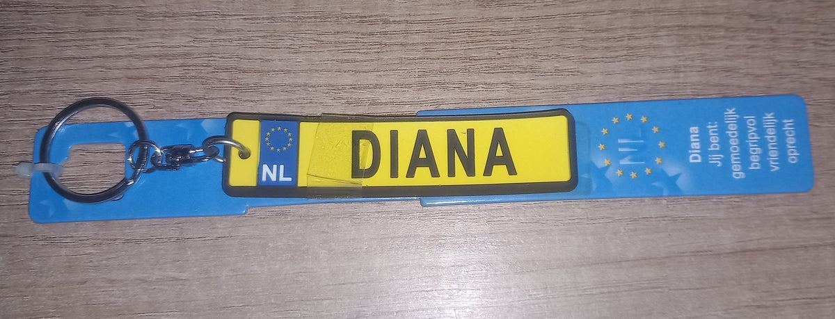 Sleutelhanger kenteken:  Diana