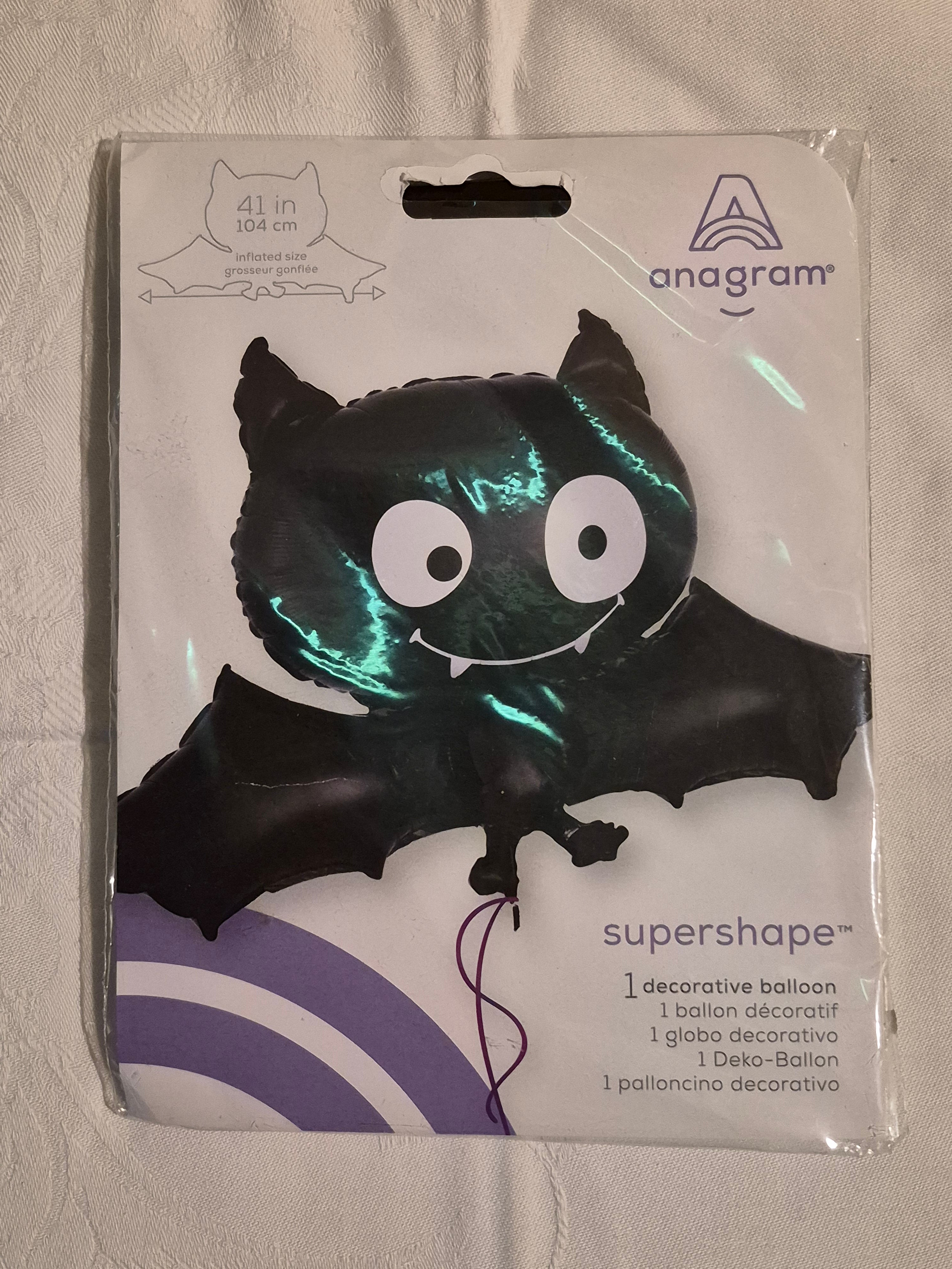 Folieballon Halloween vleermuis