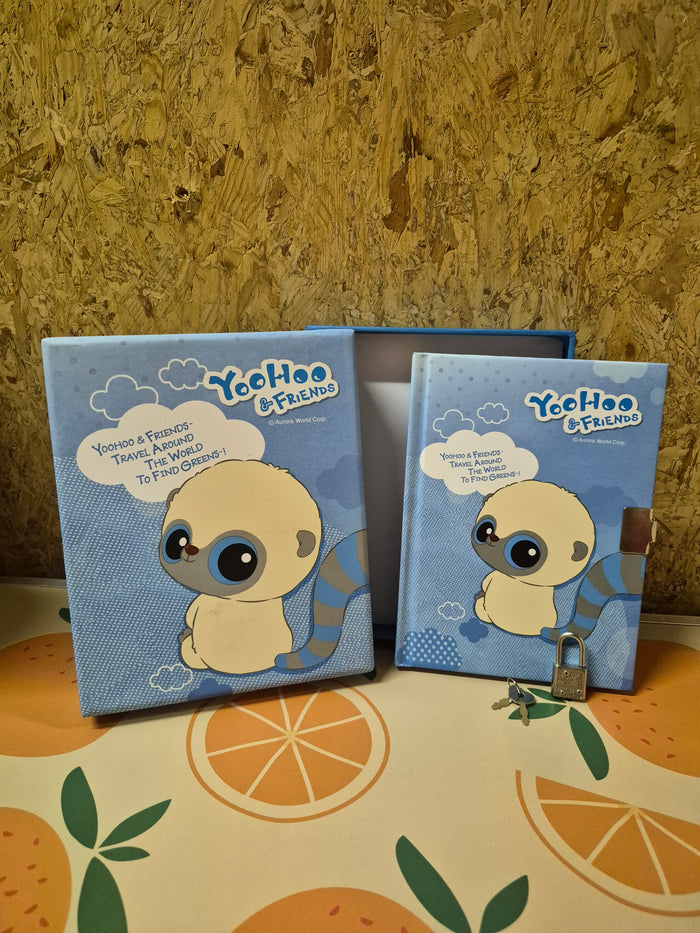 Dagboek met sleutel in doosje blauw