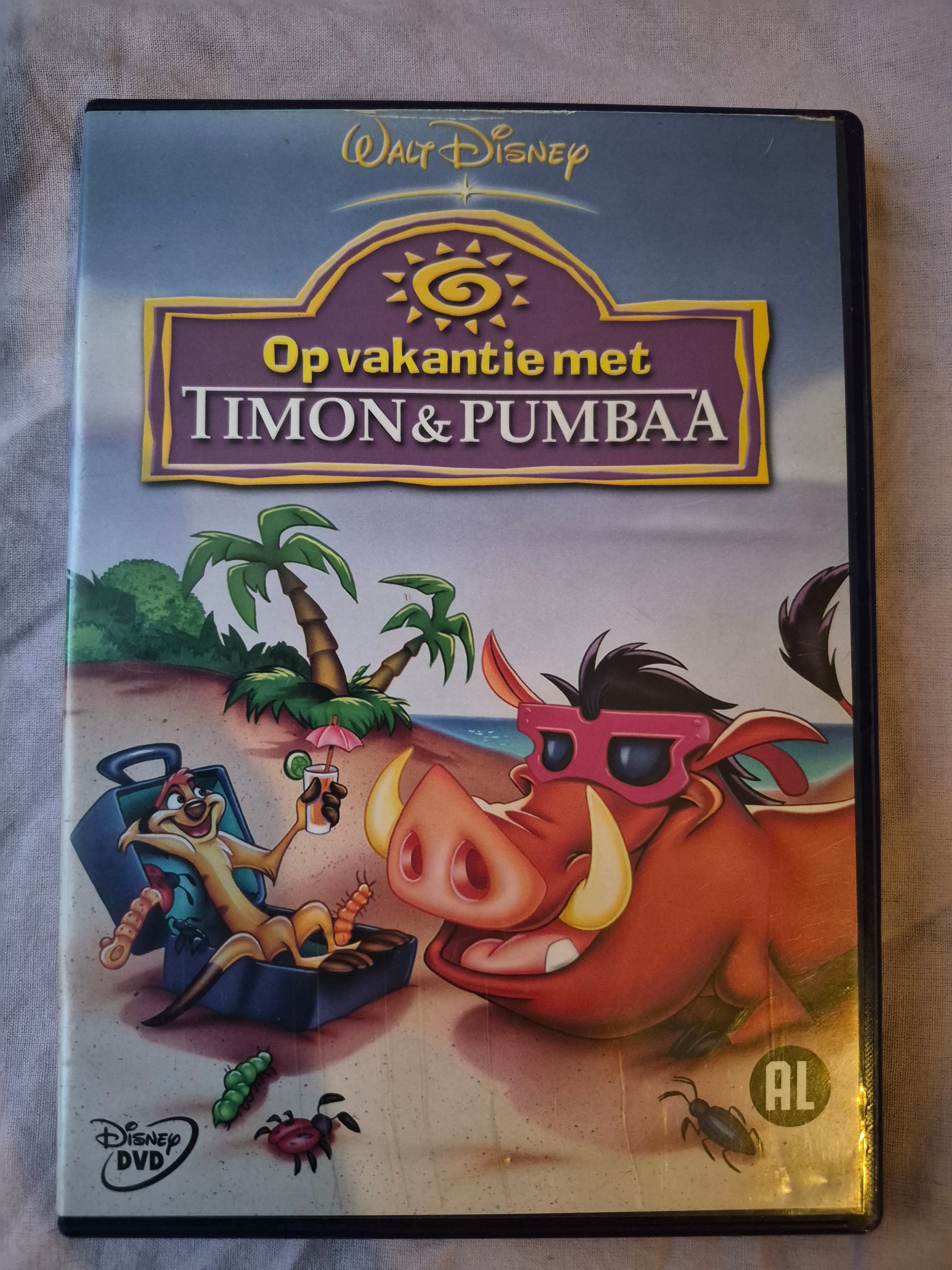 Disney DVD op vakantie met timon en pumbaa