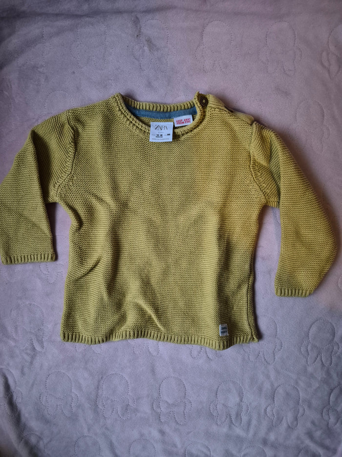 Trui geel Zara maat 86