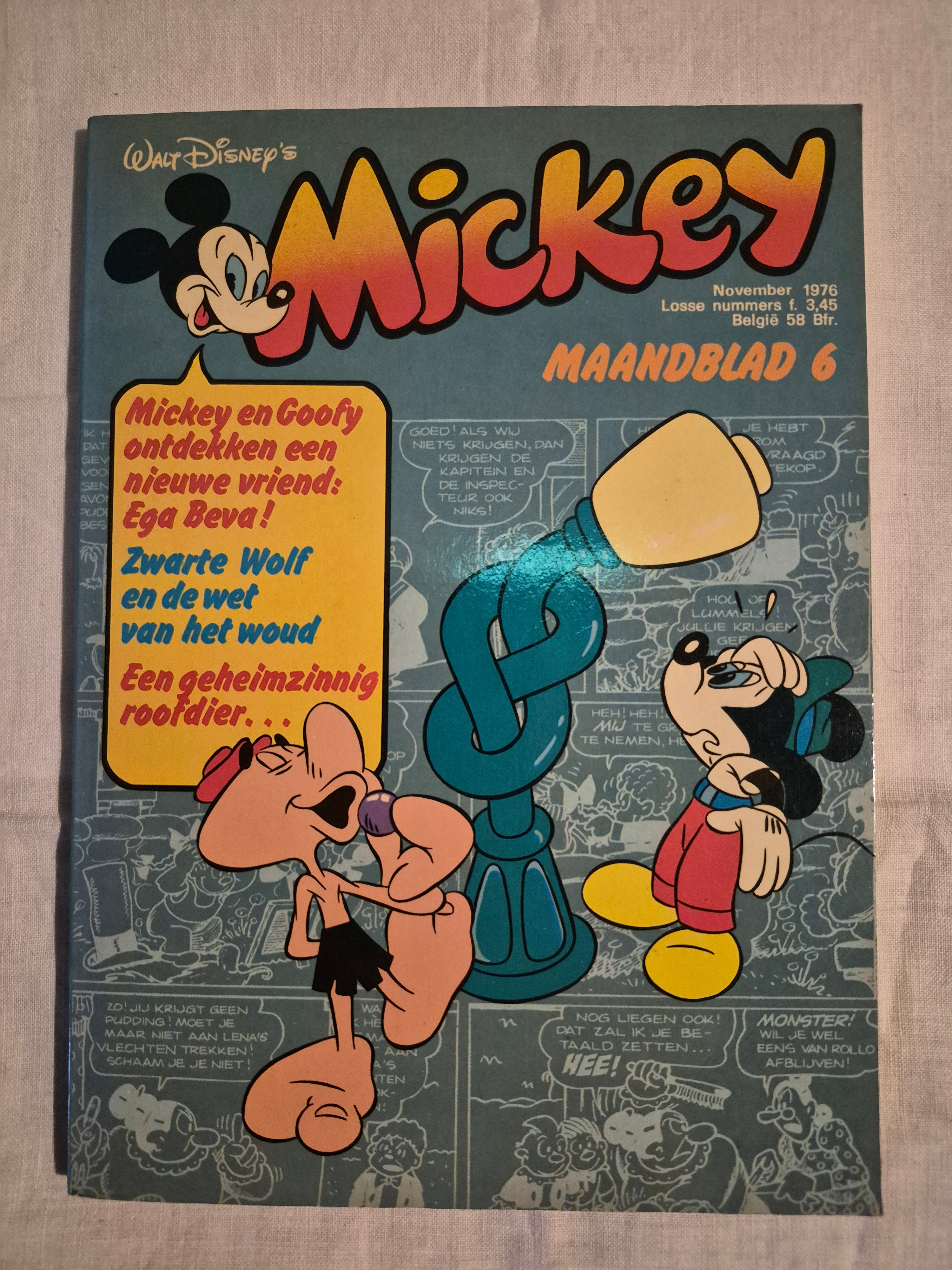 Disney mickey maandblad nr 6 jaartal 1976