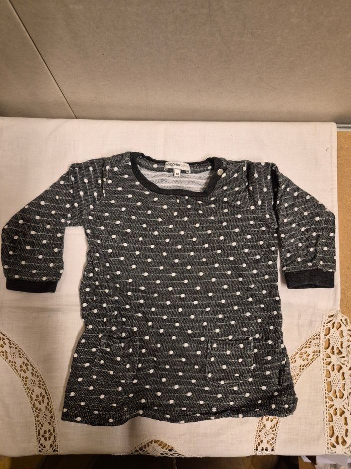 Noppies baby meisjes jurkje donkergrijs met all over print maat 68