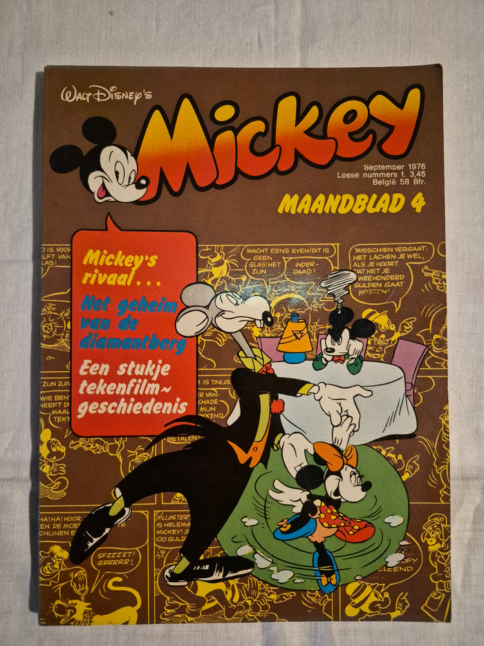 Disney mickey maandblad nr 4 jaartal 1976