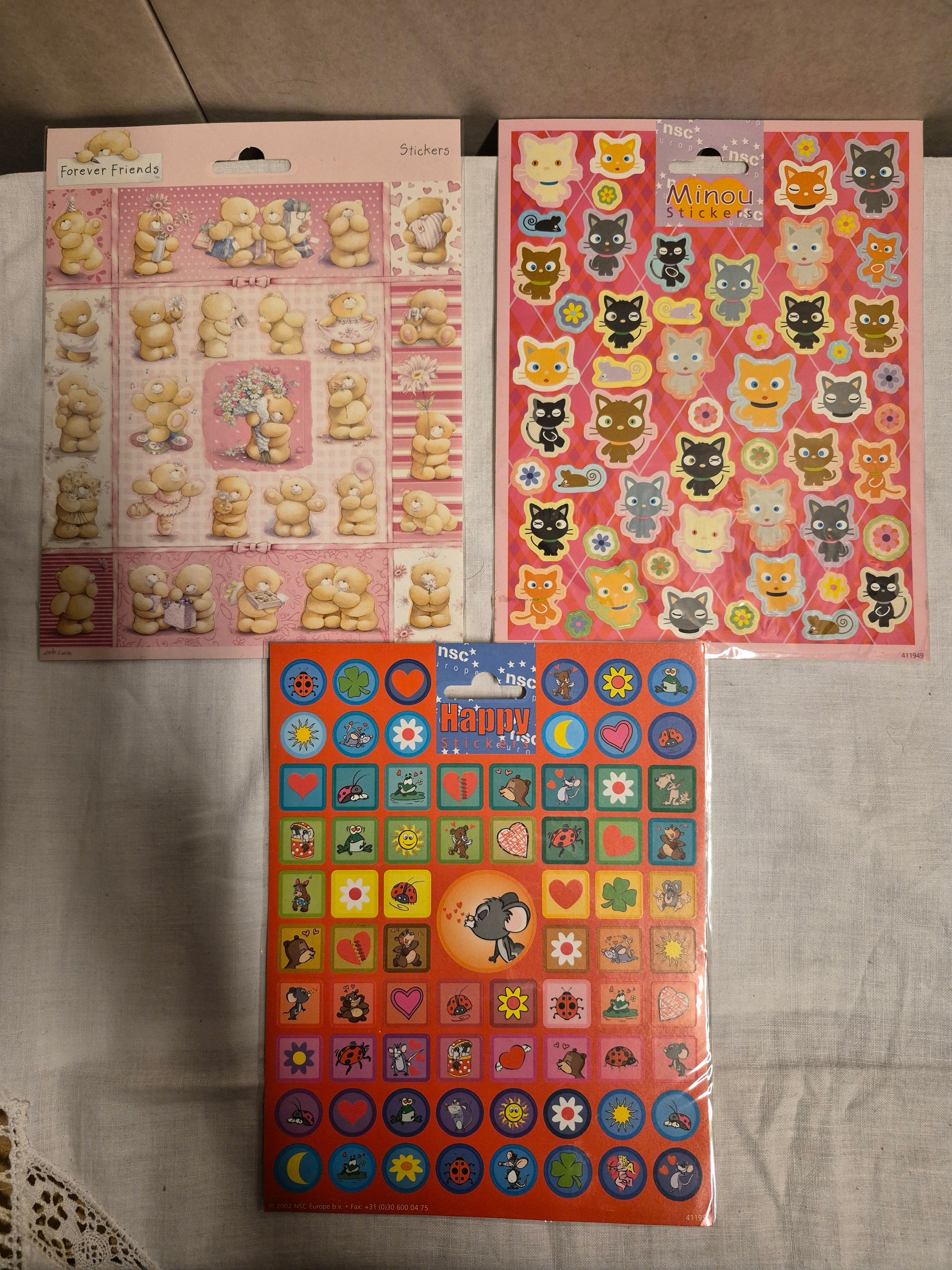 3x stickervellen zakje 1