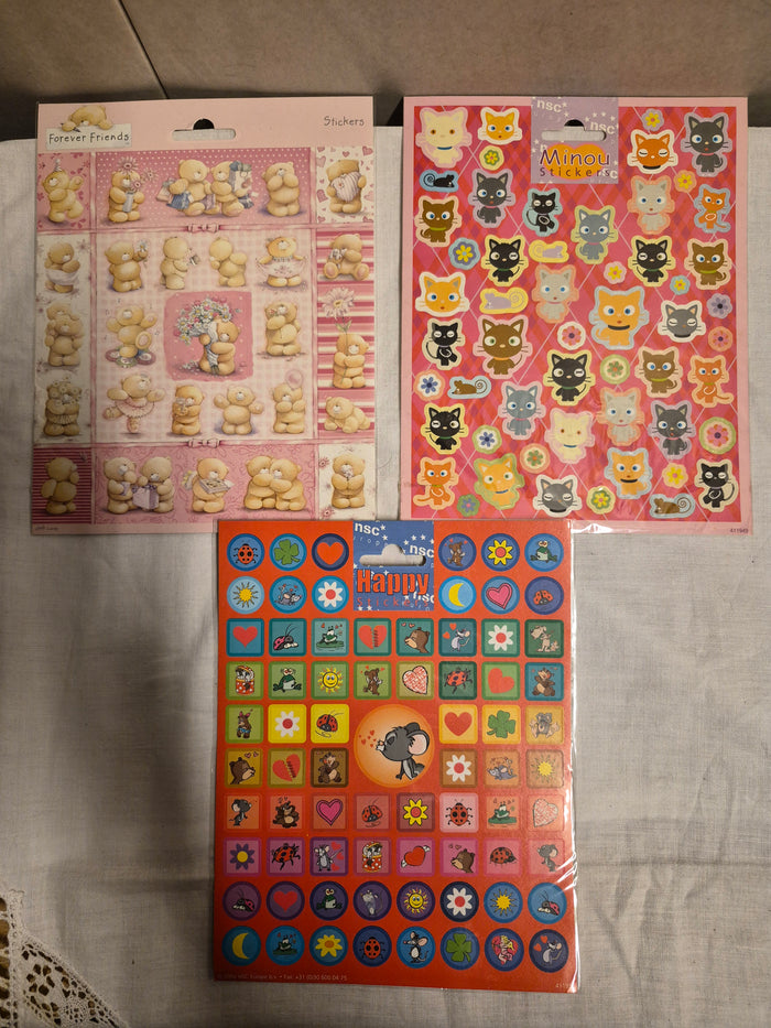 3x stickervellen zakje 1